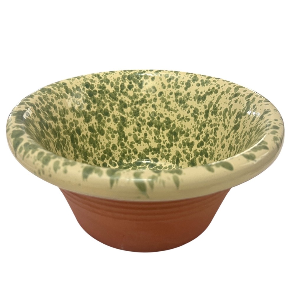 Vintage Italian Splatterware Terracotta Tomato Passara Bowl Dish Sponged Pottery